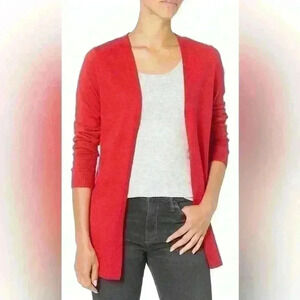 Red cardigan lightweight Amazon Essentials Size Large worn once.item# 2J